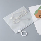 10pcs Pull Ring Zipper Bags Frosted Jewelry Storage Pouches