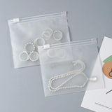 10pcs Pull Ring Zipper Bags Frosted Jewelry Storage Pouches