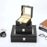3 Slots Leather Watch Storage Case Travel Organizer
