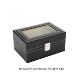 3 Slots Leather Watch Storage Case Travel Organizer