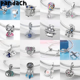 925 Silver Plata Charms for Bracelet DIY Jewelry Women Kitty Owl Pendant