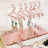 8Pcs Acrylic Clear Coat Hanger Earrings Jewelry Display
