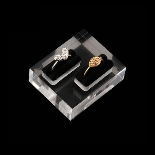 Acrylic Double Rings Display Stand for Wedding