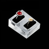 Acrylic Double Rings Display Stand for Wedding