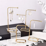 Metal Earring Storage Rack Jewelry Organizer Holder Necklace Display Stand