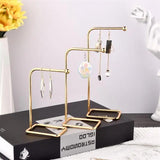 Metal Earring Storage Rack Jewelry Organizer Holder Necklace Display Stand