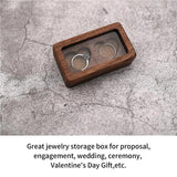 Wooden Ring Organizer Jewelry Container Display Box