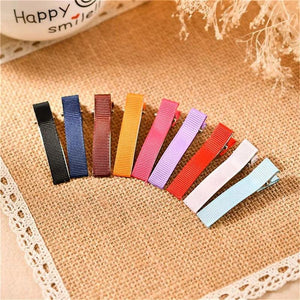 20PCS Duckbill Clip Hairpin Ribbon Hair Clip Girl Women Headwear