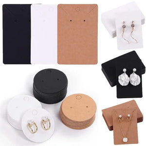 50pcs Jewelry Display Cards Self-Seal Bags Earring Necklace Organizer Box