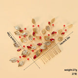 Metal Leaves Hair Combs Clips for Brides