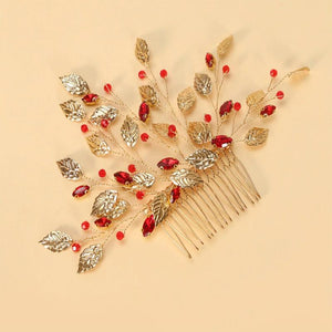 Metal Leaves Hair Combs Clips for Brides