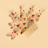 Metal Leaves Hair Combs Clips for Brides