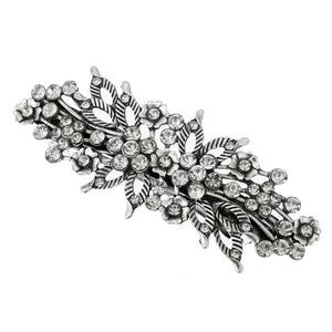 Crystal Flower Hair Claws Clips Retro Spring Clip Barette for Bride