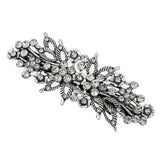 Crystal Flower Hair Claws Clips Retro Spring Clip Barette for Bride