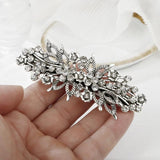 Crystal Flower Hair Claws Clips Retro Spring Clip Barette for Bride