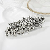 Crystal Flower Hair Claws Clips Retro Spring Clip Barette for Bride