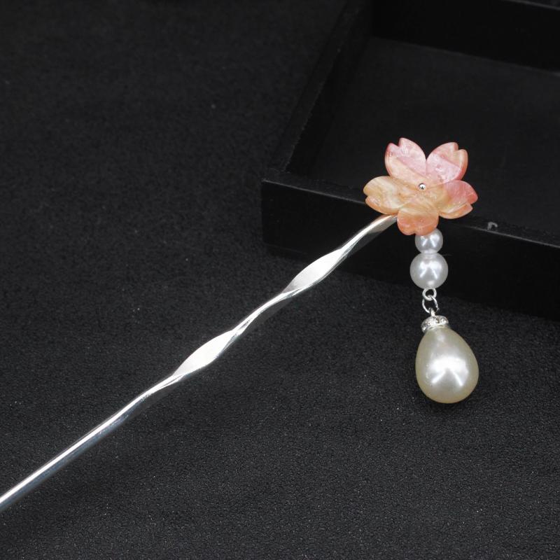 Pearl Hairpins Copper Barrette Clip Wedding Bridal Hair Jewelry