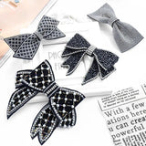Crystal Bow Hairpin Clips Rhinestone Barrettes Hairgrips for Women