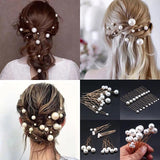 U-shaped Pearl Bride Hairpins Hair Clips Wedding Simulated Pearl Hairstyle Tools
