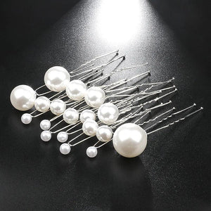 U-shaped Pearl Bride Hairpins Hair Clips Wedding Simulated Pearl Hairstyle Tools