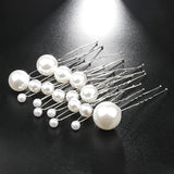 U-shaped Pearl Bride Hairpins Hair Clips Wedding Simulated Pearl Hairstyle Tools