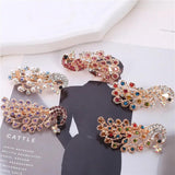 Peacock Crystal Hairpin Hair Clip Headwear Barrette Jewelry