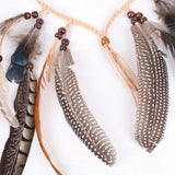 Boho Indian Feather Headband Adjustable Headdress Women Girl Hair Accessories