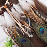 Boho Indian Feather Headband Adjustable Headdress Women Girl Hair Accessories