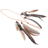 Boho Indian Feather Headband Adjustable Headdress Women Girl Hair Accessories