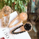 Acrylic Rhinestone Round Sweet Hair Pins Wedding Hair Clip HC019