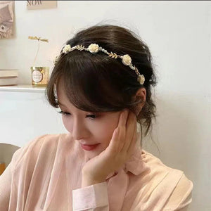 Pearl Flower Headband Bridal Wedding Hair Accessories Hair Band