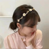 Pearl Flower Headband Bridal Wedding Hair Accessories Hair Band