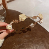 Pearl Flower Headband Bridal Wedding Hair Accessories Hair Band