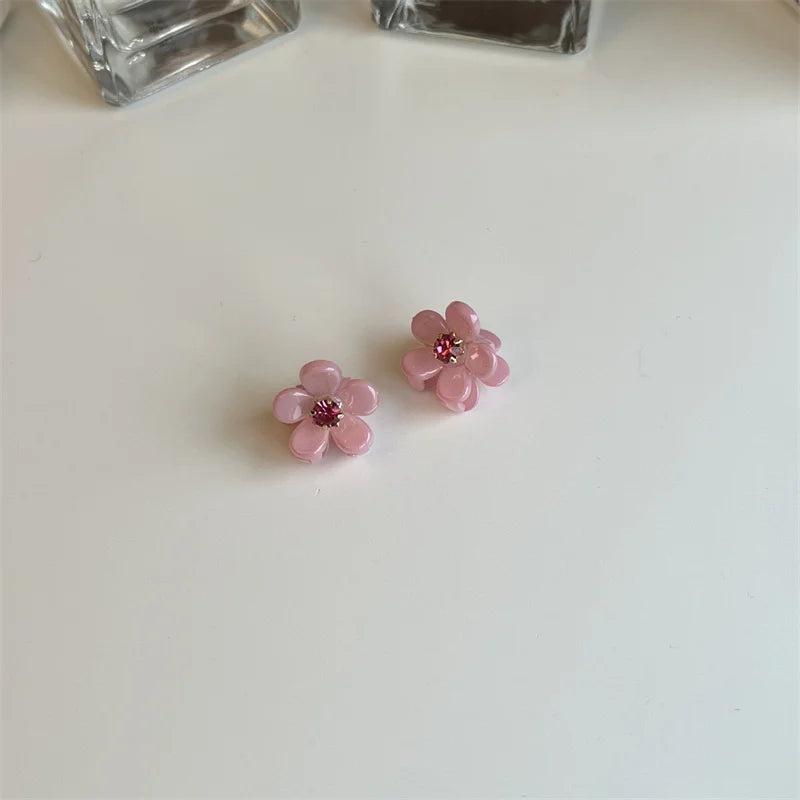 Sweet Flower Rhinestone Pearl HairClip Women Princess Hairstyle