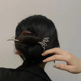 Chinese Style Flower Shaped Hairpin Metal Headdress