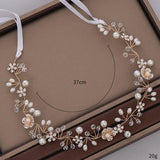 Wedding Bridal Hair Accessories Rhinestone Flower Pearl Headband