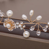 Wedding Bridal Hair Accessories Rhinestone Flower Pearl Headband