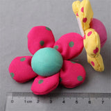 3pcs Polka Dots Fabric Flower Patch DIY Jewelry Findings