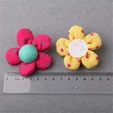 3pcs Polka Dots Fabric Flower Patch DIY Jewelry Findings