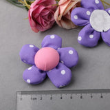 3pcs Polka Dots Fabric Flower Patch DIY Jewelry Findings