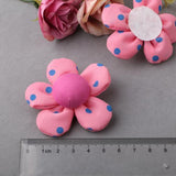 3pcs Polka Dots Fabric Flower Patch DIY Jewelry Findings