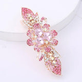 Colorful Rhinestone Flower Hair Clip for Women