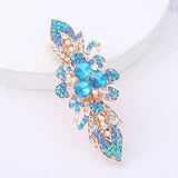 Colorful Rhinestone Flower Hair Clip for Women