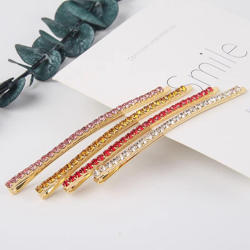 Crystal Hair Clips Korea Style Women Rhinestone Barrettes