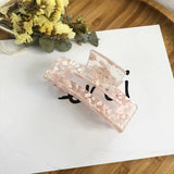 Bilandi Korea Colorful Resin Hair Clips Geometric Square Hollow Shark Hair Clip