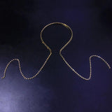 Alloy Rhinestone Hairbands Long Chain Tassel Crystal Headband