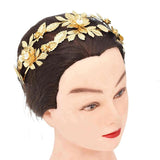 Alloy Flower Hairband Rhinestone Wedding Hair Jewelry