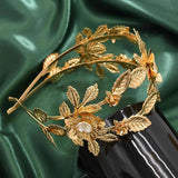 Alloy Flower Hairband Rhinestone Wedding Hair Jewelry