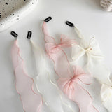 Braided Yarn Bow Hair Hairgrips for Women Girls Hair Clips