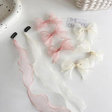 Braided Yarn Bow Hair Hairgrips for Women Girls Hair Clips